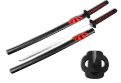Top Quest Inc. Blades Foam Samurai Sword W/Black & Red Handle & Black Wooden Scabbard