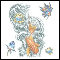 Tinsley Transfers Koi X-Large Tattoos & Tattoo Effects