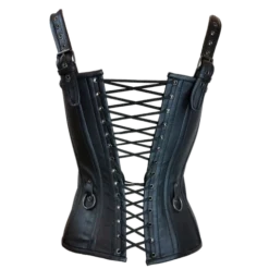 Vance Leather Corsets & Corset Dresses Corset Leather 6 Buckle Zipfront Tank
