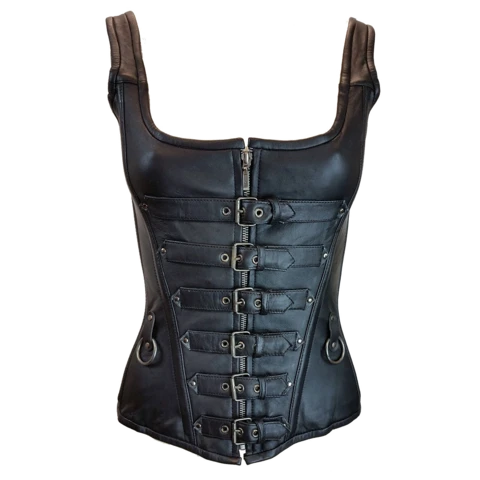 Vance Leather Corsets & Corset Dresses Corset Leather 6 Buckle Zipfront Tank 3 Vance Leather Corsets & Corset Dresses Corset Leather 6 Buckle Zipfront Tank