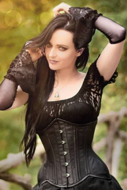 The Corset Company Black Taffeta Underbust Corset Curvy Waist Corsets & Corset Dresses