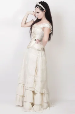 The Corset Company Steampunk & Victorian Ivory Long Victorian Inspired Skirt