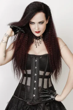 The Corset Company Black Mesh Overbust Corset Corsets & Corset Dresses