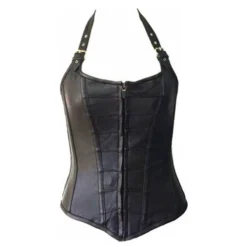 Vance Leather Corsets & Corset Dresses Corset Leather Halter Zip Front