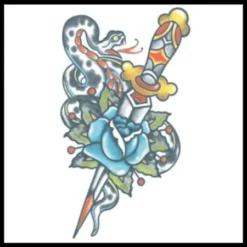 Tinsley Transfers Snake & Dagger 1910 Tattoos & Tattoo Effects