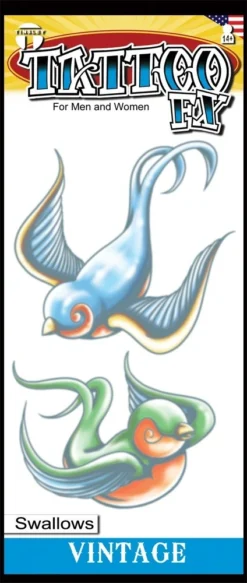 Tinsley Transfers Swallows Tattoos & Tattoo Effects