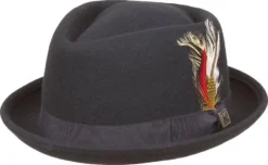 LTC Trading Corp Fedoras, Homburgs & Pork Pies Short Brim Fedora Black