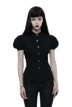 Western Fashion Steampunk Puff Sleeve Blouse