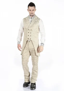 Pentagramme Gothique Gold Waistcoat Gothic Aristocrat