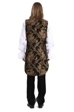 Pentagramme Gothique Black And Gold Waistcoat Gothic Royalist