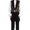 Pentagramme Gothique Black And Gold Waistcoat Gothic Royalist