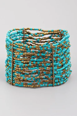 Fame Accessories Bracelets & Rings Bracelet Multi Beaded Turquoise