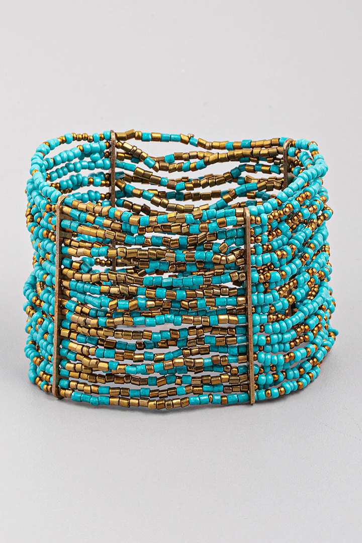 Fame Accessories Bracelets & Rings Bracelet Multi Beaded Turquoise 3 Fame Accessories Bracelets & Rings Bracelet Multi Beaded Turquoise