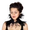Zucker Boas & Feathers Black Feather Choker In Black Or Red