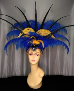 Boa Novelty Feather Burlesque Camilla Golden Night Showgirl Headpiece