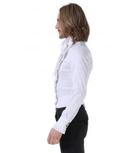 Pentagramme Gothique Shirt Gothic Victorian Ruffle In Black Or White