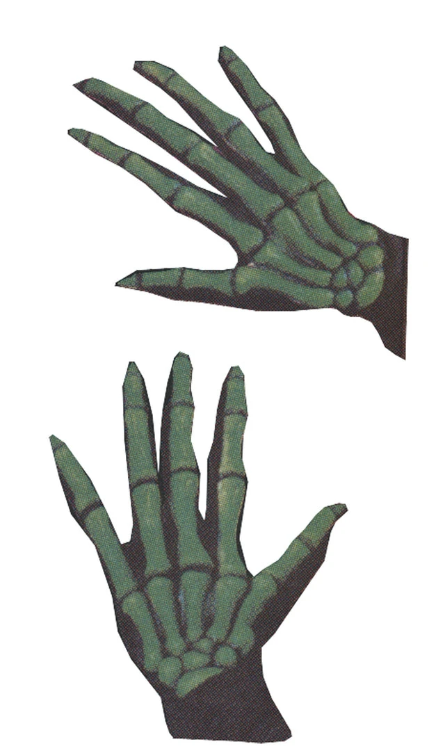 Morris Oversized Skeleton Gloves - Neon Green Halloween & Horror 3 Morris Oversized Skeleton Gloves - Neon Green Halloween & Horror
