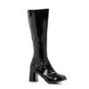 Ellie Shoes Black Patent Gogo Boots Women's Shoes