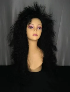 West Bay Black Heavy Metal Wig