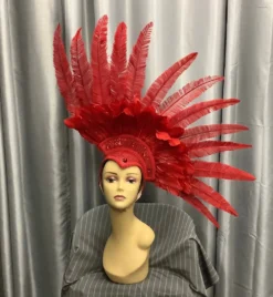 Boa Novelty Feather Red Ostrich Feather Headpiece