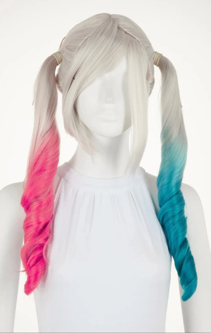 Arda Wigs Quinn Teal And Pink Pig Tails 4 Arda Wigs Quinn Teal And Pink Pig Tails