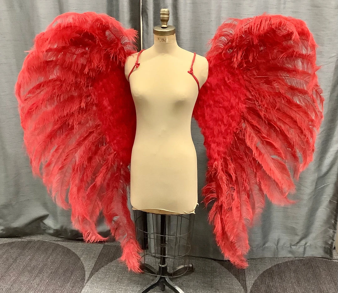 Boa Novelty Feather Angel Wings In Black, White, Or Red 10 Boa Novelty Feather Angel Wings In Black, White, Or Red