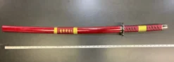 Top Quest Inc. Foam Samurai Sword W/Burgundy & Black Handle & Burgundy Scabbard W/Gold