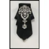 Brand Q, Inc Bow Tie W/Crystal Brooch & Silver Tip Men's Formalwear Accessories
