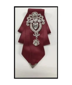 Brand Q, Inc Bow Tie W/Crystal Brooch & Silver Tip Men's Formalwear Accessories