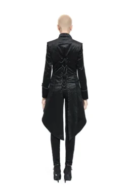 Pentagramme Gothique Gothic Tailcoat Women's Velvet Black