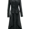 Pentagramme Gothique Long Coat Gothic Lace Black