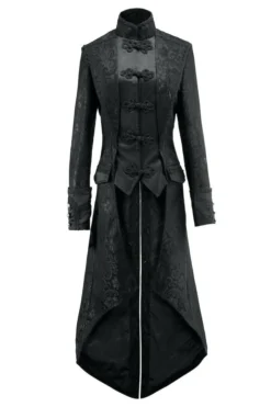 Pentagramme Gothique Long Coat Gothic Lace Black