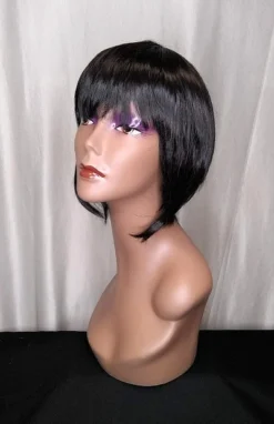 Alicia International Moto Bowl Cut Wig Black