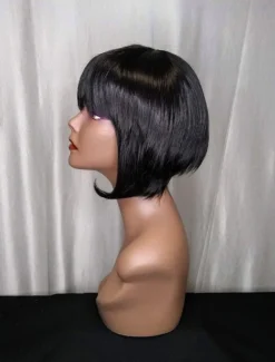 Alicia International Moto Bowl Cut Wig Black