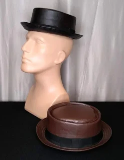 Epoch Fashion Accessory Fedoras, Homburgs & Pork Pies Pork Pie Faux Leather In Black Or Brown