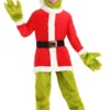 Elope The Grinch Santa Open Face Costume Adult