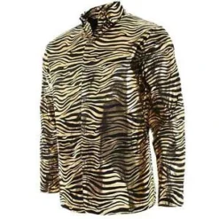 Underwraps Plus Size Tiger Print 70's Shirt