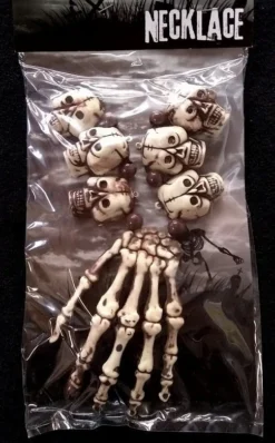 Funny Fashions Skull/Hand Bone Necklace Greek/Roman, Egyptian & Barbarian
