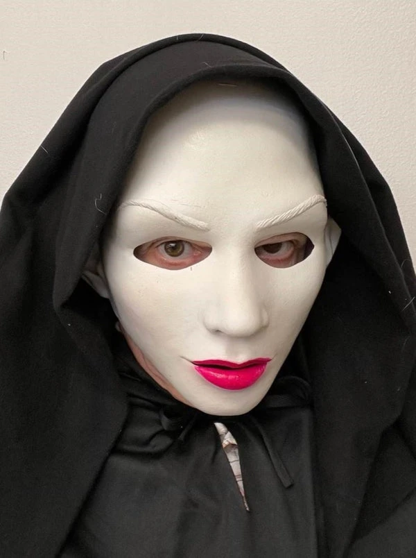 Zagone Studios LLC Satan's Sister UV Glow Evil Nun Latex Face Mask 4 Zagone Studios LLC Satan's Sister UV Glow Evil Nun Latex Face Mask