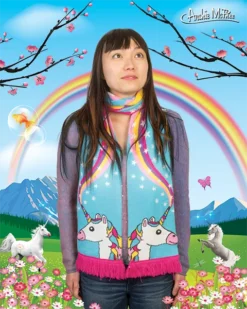Archie McPhee Accoutrements Scarf Unicorn Storybook & Fairytale