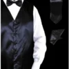 Daniel Ellissa Men's Formalwear Accessories Vest W/Tie, Bow Tie And Pocket Square 2 Daniel Ellissa Men's Formalwear Accessories Vest W/Tie, Bow Tie And Pocket Square