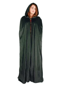 Charades Hooded Panne Cape In 6 Colors