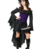 Charades Black Pearl Pirate Lady Dress